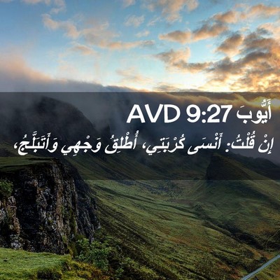 Picture 02 - أَيُّوبَ 9:27 AVD - إِنْ قُلْتُ: أَنْسَى - Bible Verse Picture