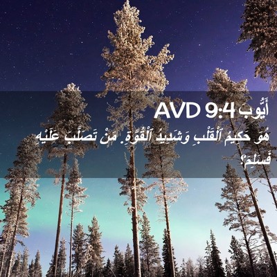 Picture 02 - أَيُّوبَ 9:4 AVD - هُوَ حَكِيمُ ٱلْقَلْبِ - Bible Verse Picture