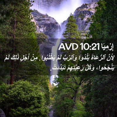 Picture 02 - إِرْمِيَا 10:21 AVD - لِأَنَّ ٱلرُّعَاةَ - Bible Verse Picture