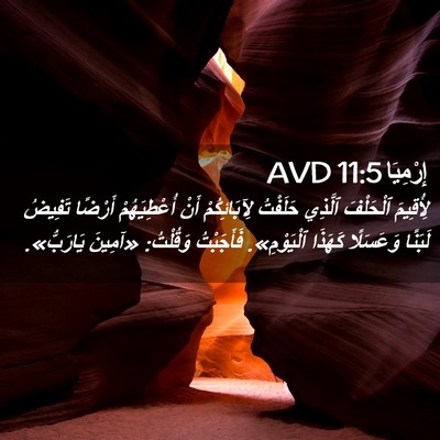 Picture 02 - إِرْمِيَا 11:5 AVD - لِأُقِيمَ ٱلْحَلْفَ - Bible Verse Picture
