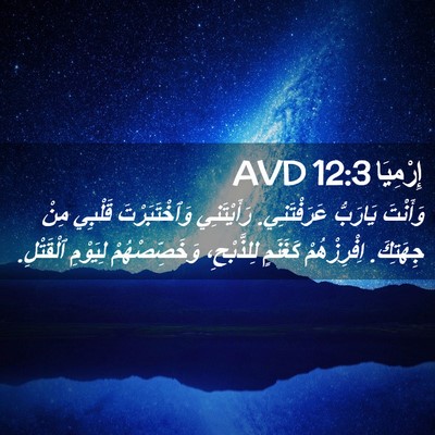 Picture 02 - إِرْمِيَا 12:3 AVD - وَأَنْتَ يَارَبُّ - Bible Verse Picture