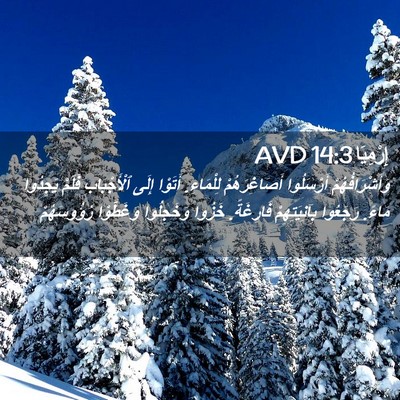 Picture 02 - إِرْمِيَا 14:3 AVD - وَأَشْرَافُهُمْ - Bible Verse Picture