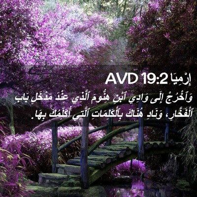 Picture 02 - إِرْمِيَا 19:2 AVD - وَٱخْرُجْ إِلَى وَادِي - Bible Verse Picture