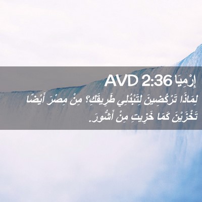 Picture 02 - إِرْمِيَا 2:36 AVD - لِمَاذَا تَرْكُضِينَ - Bible Verse Picture