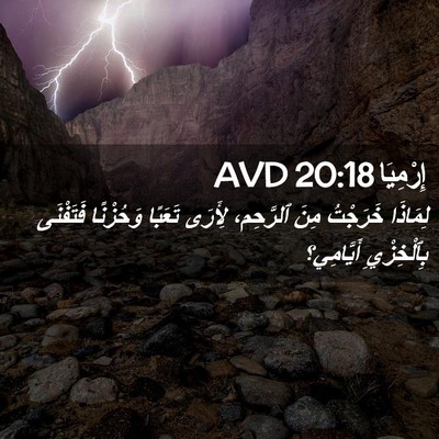 Picture 02 - إِرْمِيَا 20:18 AVD - لِمَاذَا خَرَجْتُ مِنَ - Bible Verse Picture