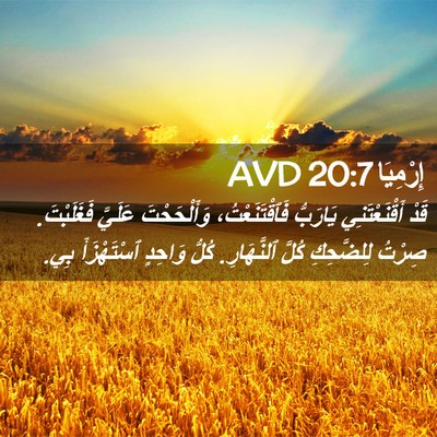 Picture 02 - إِرْمِيَا 20:7 AVD - قَدْ أَقْنَعْتَنِي - Bible Verse Picture