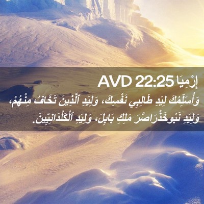 Picture 02 - إِرْمِيَا 22:25 AVD - وَأُسَلِّمُكَ لِيَدِ - Bible Verse Picture