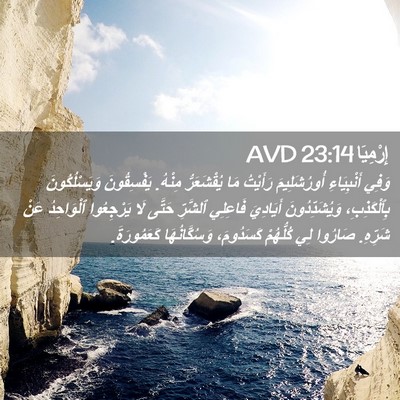 Picture 02 - إِرْمِيَا 23:14 AVD - وَفِي أَنْبِيَاءِ - Bible Verse Picture