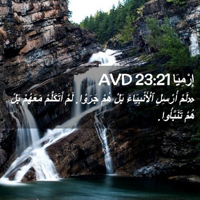 Picture 02 - إِرْمِيَا 23:21 AVD - «لَمْ أُرْسِلِ - Bible Verse Picture