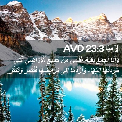 Picture 02 - إِرْمِيَا 23:3 AVD - وَأَنَا أَجْمَعُ - Bible Verse Picture