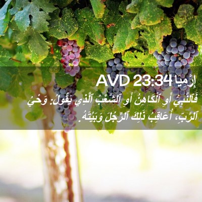 Picture 02 - إِرْمِيَا 23:34 AVD - فَٱلنَّبِيُّ أَوِ - Bible Verse Picture