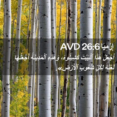 Picture 02 - إِرْمِيَا 26:6 AVD - أَجْعَلُ هَذَا ٱلْبَيْتَ - Bible Verse Picture