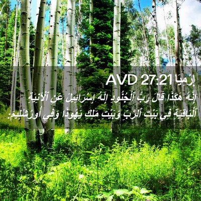 Picture 02 - إِرْمِيَا 27:21 AVD - إِنَّهُ هَكَذَا قَالَ - Bible Verse Picture