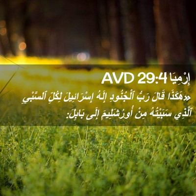 Picture 02 - إِرْمِيَا 29:4 AVD - «هَكَذَا قَالَ رَبُّ - Bible Verse Picture