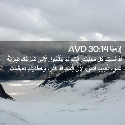 Picture 02 - إِرْمِيَا 30:14 AVD - قَدْ نَسِيَكِ كُلُّ - Bible Verse Picture