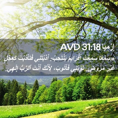 Picture 02 - إِرْمِيَا 31:18 AVD - «سَمْعًا سَمِعْتُ - Bible Verse Picture