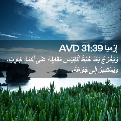 Picture 02 - إِرْمِيَا 31:39 AVD - وَيَخْرُجُ بَعْدُ خَيْطُ - Bible Verse Picture