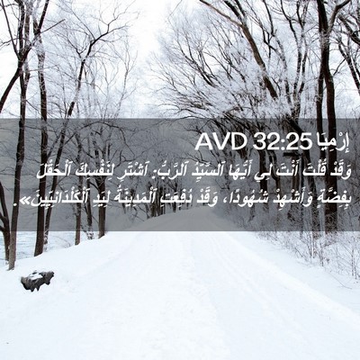 Picture 02 - إِرْمِيَا 32:25 AVD - وَقَدْ قُلْتَ أَنْتَ لِي - Bible Verse Picture