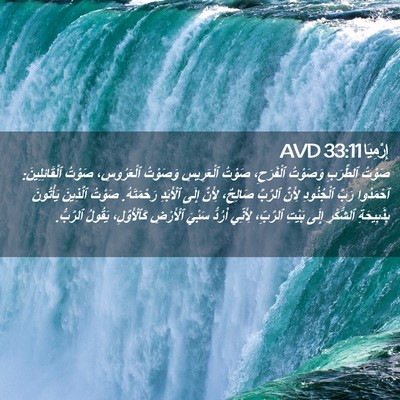 Picture 02 - إِرْمِيَا 33:11 AVD - صَوْتُ ٱلطَّرَبِ وَصَوْتُ - Bible Verse Picture