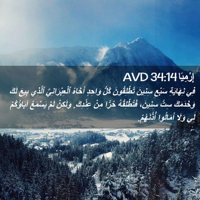 Picture 02 - إِرْمِيَا 34:14 AVD - فِي نِهَايَةِ سَبْعِ - Bible Verse Picture