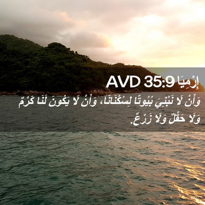 Picture 02 - إِرْمِيَا 35:9 AVD - وَأَنْ لَا نَبْنِيَ - Bible Verse Picture