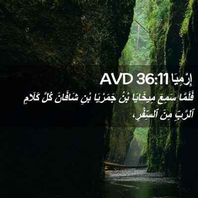 Picture 02 - إِرْمِيَا 36:11 AVD - فَلَمَّا سَمِعَ مِيخَايَا - Bible Verse Picture