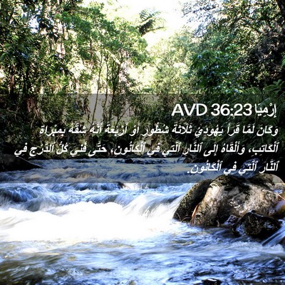 Picture 02 - إِرْمِيَا 36:23 AVD - وَكَانَ لَمَّا قَرَأَ - Bible Verse Picture