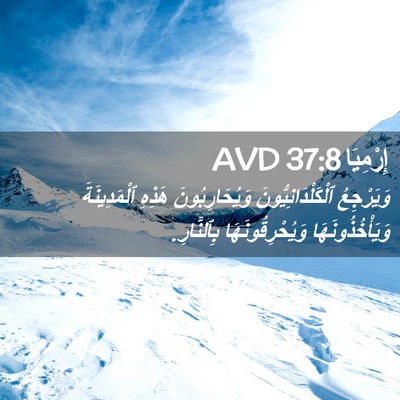 Picture 02 - إِرْمِيَا 37:8 AVD - وَيَرْجِعُ - Bible Verse Picture