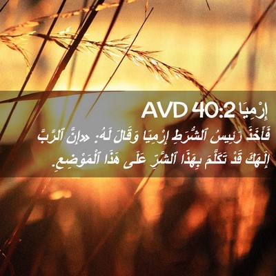 Picture 02 - إِرْمِيَا 40:2 AVD - فَأَخَذَ رَئِيسُ - Bible Verse Picture