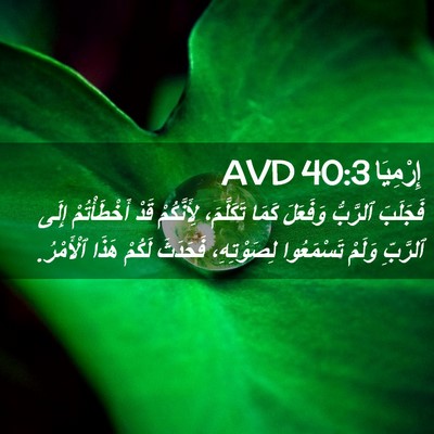 Picture 02 - إِرْمِيَا 40:3 AVD - فَجَلَبَ ٱلرَّبُّ - Bible Verse Picture