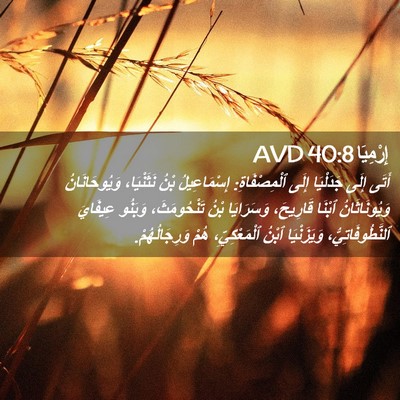 Picture 02 - إِرْمِيَا 40:8 AVD - أَتَى إِلَى جَدَلْيَا - Bible Verse Picture