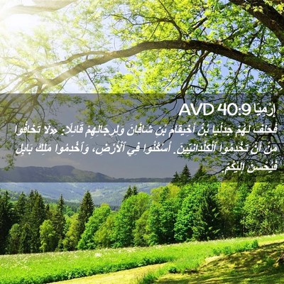 Picture 02 - إِرْمِيَا 40:9 AVD - فَحَلَفَ لَهُمْ جَدَلْيَا - Bible Verse Picture
