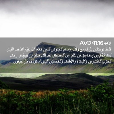 Picture 02 - إِرْمِيَا 41:16 AVD - فَأَخَذَ يُوحَانَانُ بْنُ - Bible Verse Picture