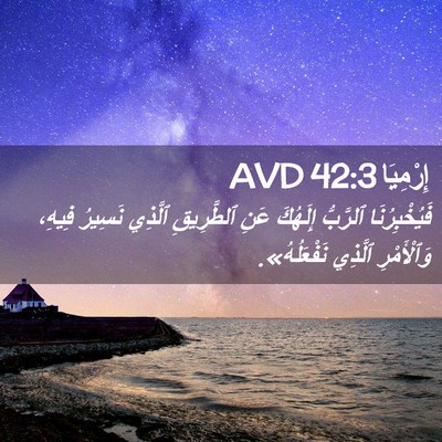 Picture 02 - إِرْمِيَا 42:3 AVD - فَيُخْبِرُنَا ٱلرَّبُّ - Bible Verse Picture