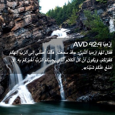 Picture 02 - إِرْمِيَا 42:4 AVD - فَقَالَ لَهُمْ إِرْمِيَا - Bible Verse Picture