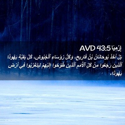 Picture 02 - إِرْمِيَا 43:5 AVD - بَلْ أَخَذَ يُوحَانَانُ - Bible Verse Picture