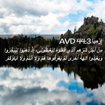 Picture 02 - إِرْمِيَا 44:3 AVD - مِنْ أَجْلِ شَرِّهِمِ - Bible Verse Picture