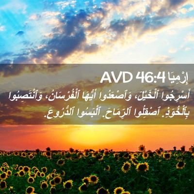 Picture 02 - إِرْمِيَا 46:4 AVD - أَسْرِجُوا ٱلْخَيْلَ، - Bible Verse Picture