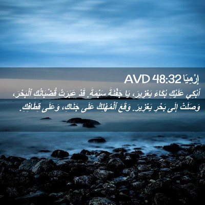 Picture 02 - إِرْمِيَا 48:32 AVD - أَبْكِي عَلَيْكِ بُكَاءَ - Bible Verse Picture