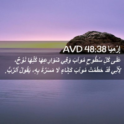 Picture 02 - إِرْمِيَا 48:38 AVD - عَلَى كُلِّ سُطُوحِ مُوآبَ - Bible Verse Picture