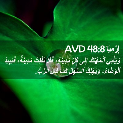 Picture 02 - إِرْمِيَا 48:8 AVD - وَيَأْتِي ٱلْمُهْلِكُ - Bible Verse Picture