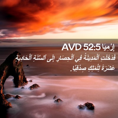 Picture 02 - إِرْمِيَا 52:5 AVD - فَدَخَلَتِ ٱلْمَدِينَةُ - Bible Verse Picture