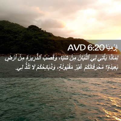 Picture 02 - إِرْمِيَا 6:20 AVD - لِمَاذَا يَأْتِي لِي - Bible Verse Picture