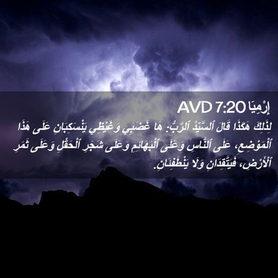 Picture 02 - إِرْمِيَا 7:20 AVD - لِذَلِكَ هَكَذَا قَالَ - Bible Verse Picture