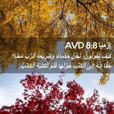 Picture 02 - إِرْمِيَا 8:8 AVD - كَيْفَ تَقُولُونَ: نَحْنُ - Bible Verse Picture