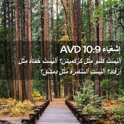 Picture 02 - إِشَعْيَاءَ 10:9 AVD - أَلَيْسَتْ كَلْنُو مِثْلَ - Bible Verse Picture