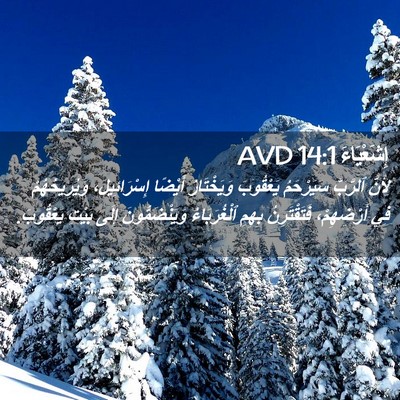 Picture 02 - إِشَعْيَاءَ 14:1 AVD - لِأَنَّ ٱلرَّبَّ - Bible Verse Picture