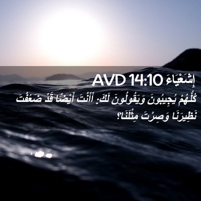 Picture 02 - إِشَعْيَاءَ 14:10 AVD - كُلُّهُمْ يُجِيبُونَ - Bible Verse Picture