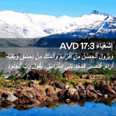 Picture 02 - إِشَعْيَاءَ 17:3 AVD - وَيَزُولُ ٱلْحِصْنُ مِنْ - Bible Verse Picture