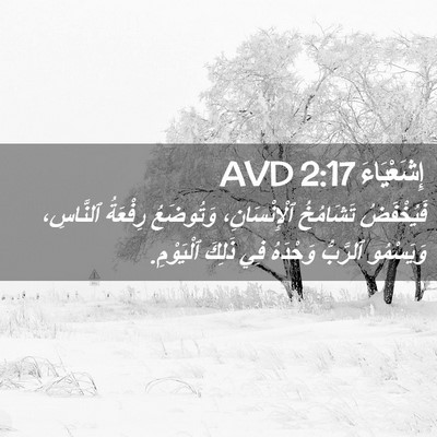 Picture 02 - إِشَعْيَاءَ 2:17 AVD - فَيُخْفَضُ تَشَامُخُ - Bible Verse Picture